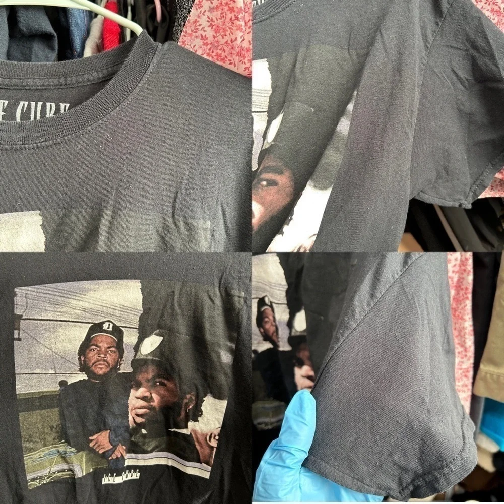 Ice Cube Black Graphic Rapper Tshirt Size Large - 